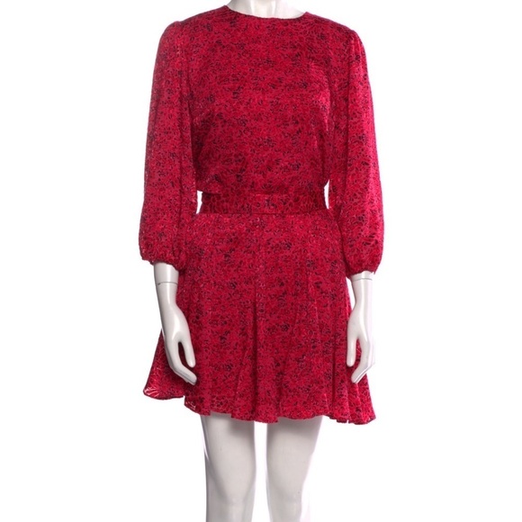 Alice + Olivia Women’s Floral Print Mini Dress Ruffle Flowy Size 2 - Picture 5 of 6